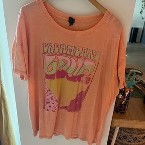 Oversized Wild Fable Dreamland Tee in Orange and Pink